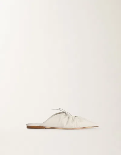 Fabiana Filippi Nappa Leather Pointed Mules In Butter