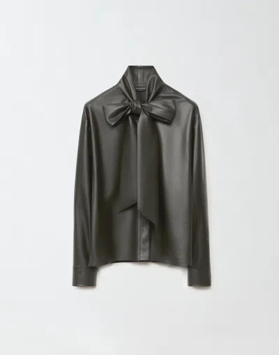 Fabiana Filippi Nappa Leather Shirt In Green