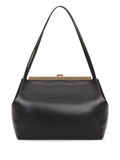 Fabiana Filippi Nappa Leather Shoulder Bag In Black