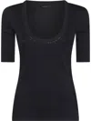 Fabiana Filippi Close-fitting Cotton T-shirt Scoop Neck