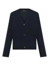 Fabiana Filippi Navy Blue Knit Cardigan In Blue