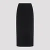 Fabiana Filippi Mohair Virgin Wool Skirt In Navy Blue