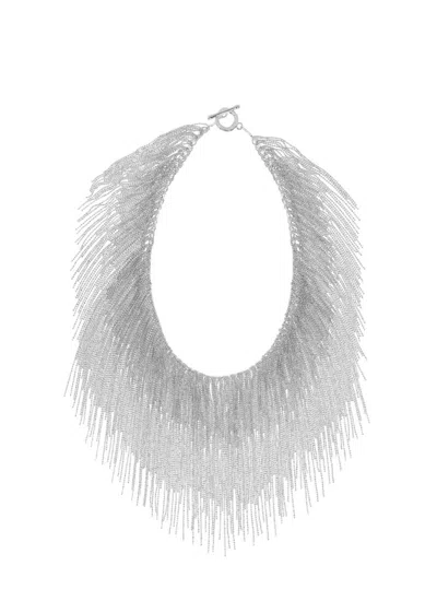 Fabiana Filippi Necklace With Fringes In Nickel