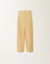 Fabiana Filippi Norcia Lightweight Nappa Leather Trousers In Yellow