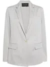 Fabiana Filippi Notched-lapels Single-breasted Blazer In Grau