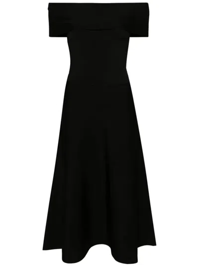 Fabiana Filippi Off The Shoulder A Line Dress In Black  