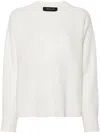 Fabiana Filippi Wool-cotton Blend Crew-neck Sweater In White