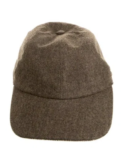 Pre-owned Fabiana Filippi Olive Felt Cap In Green
