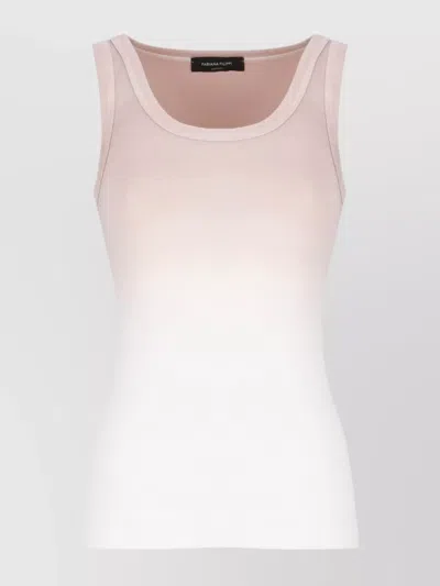 FABIANA FILIPPI OMBRE EFFECT SLEEVELESS COTTON TOP