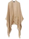 Fabiana Filippi Open-front Cape In Brown