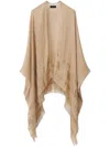 Fabiana Filippi Open-front Cape In Brown