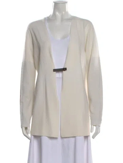 Pre-owned Fabiana Filippi Open Front Sweater In Neutral