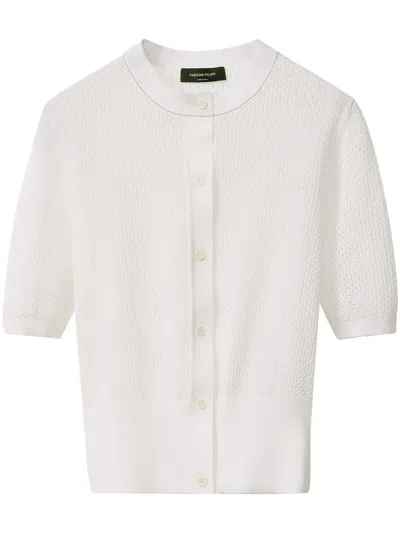 Fabiana Filippi Open-knit Cardigan In Weiss