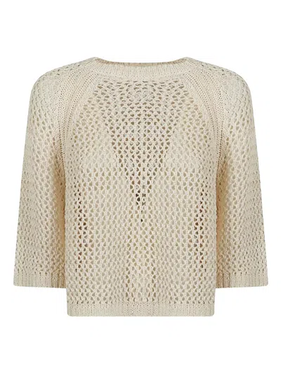 Fabiana Filippi Open-knit Cotton Jumper In White