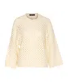 Fabiana Filippi Sequin-detail Crew-neck Sweater In White