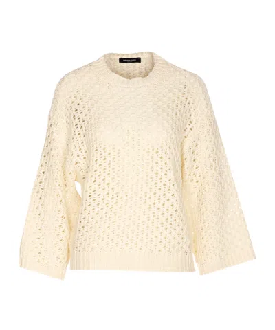 FABIANA FILIPPI FABIANA FILIPPI OPEN KNIT CREWNECK JUMPER