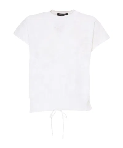 Fabiana Filippi Open-knit Drawstring Hem Top