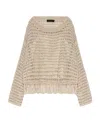 Fabiana Filippi Open-knit Fringe-trimmed Jumper In Multi