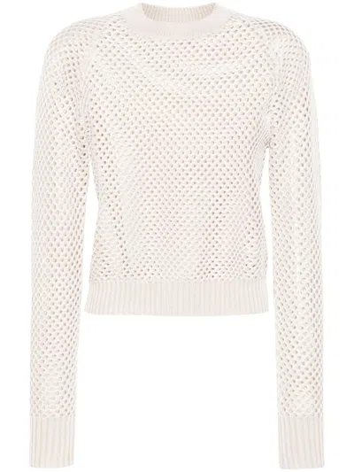 Fabiana Filippi Open-knit Jumper In Neutrals