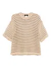 Fabiana Filippi Crew-neck Wool Sweater In Neutral