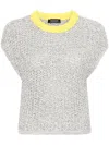 Fabiana Filippi Contrast Knitted Vest In White
