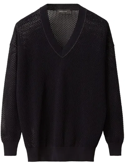 Fabiana Filippi Open-knit Sweater In Brown