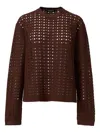 Fabiana Filippi Wool-blend Crew-neck Sweater In Brown