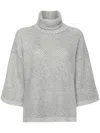 Fabiana Filippi Sequinned Mohair-blend Cardigan In Grey