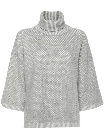 Fabiana Filippi Sequinned Mohair-blend Cardigan In Grey