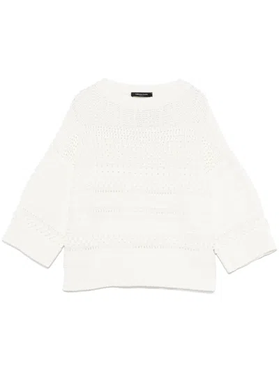 Fabiana Filippi Open-knit Sweater In White