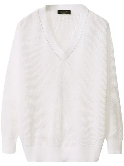 Fabiana Filippi Open-knit Sweater In White