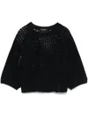 Fabiana Filippi Open-knit T-shirt In Black