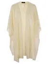 Fabiana Filippi Flowing Mohair Cape With Subtle Shimmering Details In Gold