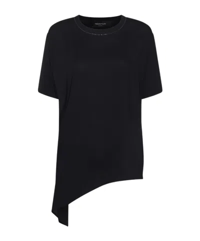 Fabiana Filippi Open-necked Black Shirt