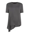 Fabiana Filippi Open-necked Black Shirt In Black