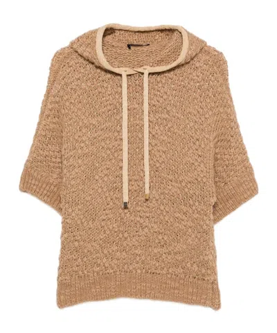 Fabiana Filippi Open-knit Sweater In Brown