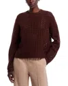 Fabiana Filippi Openwork Crewneck Sweater In Brown