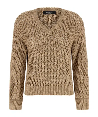 Fabiana Filippi Women Brown Moulin Wool Sweater, Xs Luxury Sweaters & Knitwear For Women Darveys In Neutral