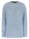 Fabiana Filippi Openwork Sweater Sweaters And Cardigans Light Blue In Blue