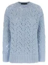 Fabiana Filippi Openwork Sweater Sweaters And Cardigans Light Blue In Blue