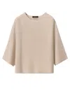 Fabiana Filippi Organic Cotton And Lurex Cape Sweater In Neutral