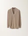 Fabiana Filippi Organic Cotton And Lurex Cardigan In Clay