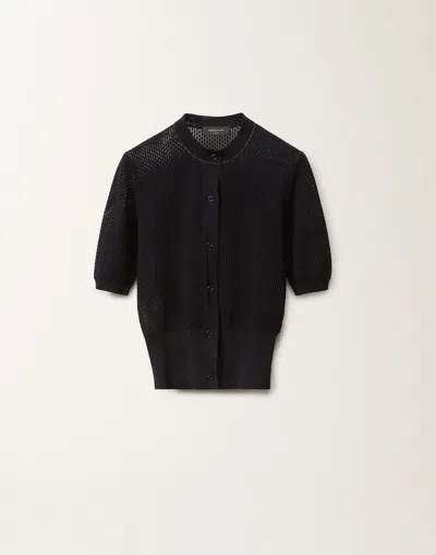 Fabiana Filippi Organic Cotton Cardigan In Blue