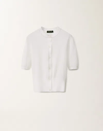 Fabiana Filippi Organic Cotton Cardigan In White