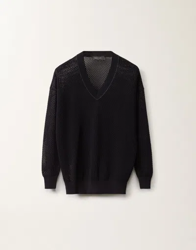 Fabiana Filippi Organic Cotton Sweater In Blue