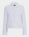 Fabiana Filippi Organza-hem Chasseur Jacket In Malva