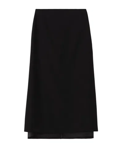 Fabiana Filippi Organza Maxi Skirt In Black