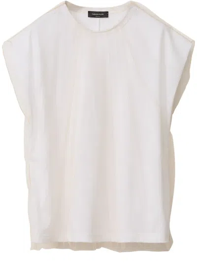 Fabiana Filippi Organza-overlay Top In White