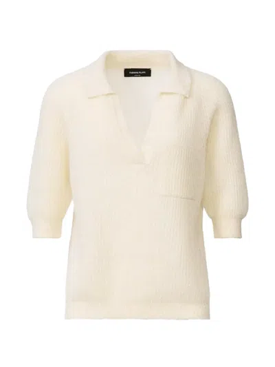 Fabiana Filippi Knitted Sequin Polo Sweater In Neutral