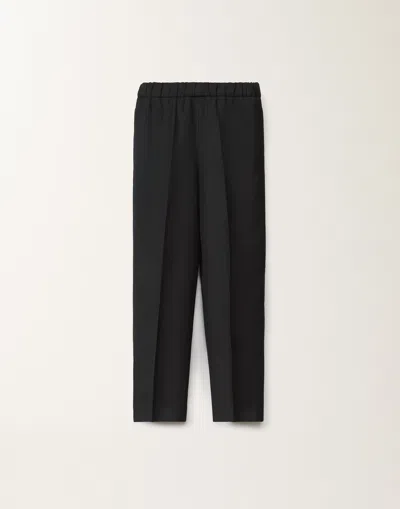 Fabiana Filippi Orvieto Linen And Viscose Trousers In Blue